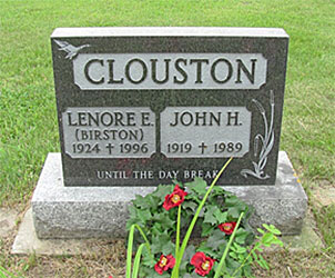 Lenore and John Clouston Grave