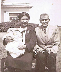 Lydia and Alex Cochrane with grandson