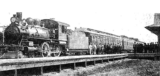 First Passenger Train to Portage la Prairie 1908