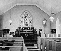 Inside St Clements Church at Mapleton