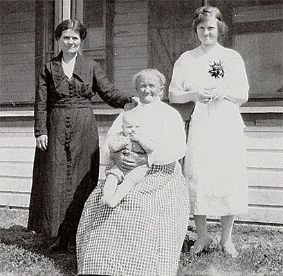 Mary (nee Meade) Quesnel with her mother and daughter
