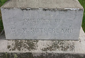 Tombstone - Children of G & M Sutherland