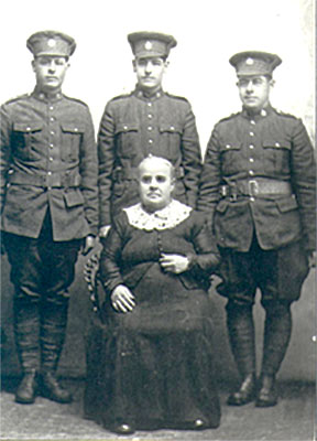 Josephine Tetroe and her solidier sons