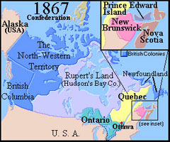 Canadian Confederation Map of 1867