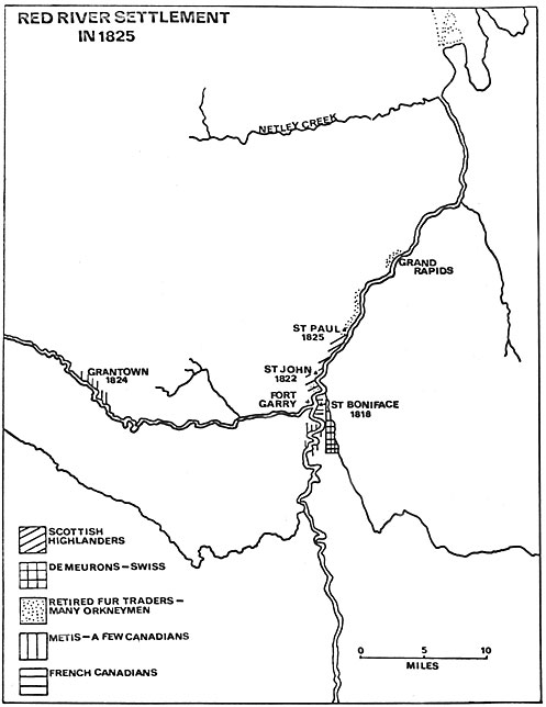 Red River Settlement in 1825