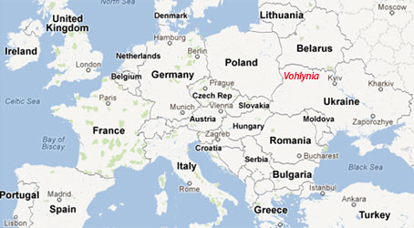 Location of Vohlynia, Russia