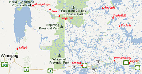 Winnipeg - Red Lake - Dryden