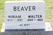 Heastone of Miriam & Walter Beaver