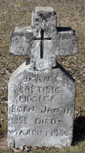Jean Baptiste Fiddler Gravemarker