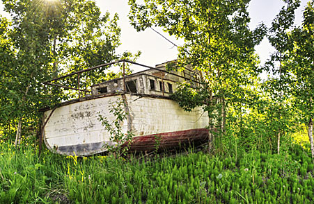 Old Wooden Tug at Hay River