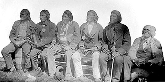 Chief Henry Prince with Councilors and Interpreter