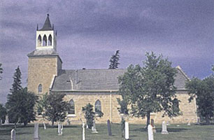 Old St Andrews Church on the Red River