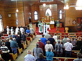 Inside St John Lutheran Church on the Spike