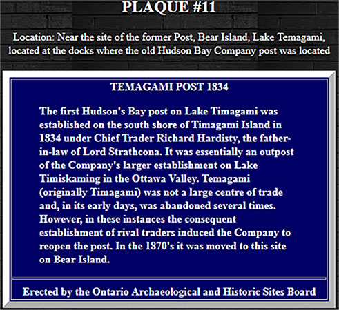 Temagami Plaque