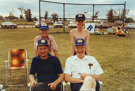 Archie McLeod with son Ross and Grandchildren