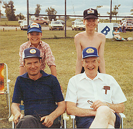 Ross McLeod, his father and his two sons