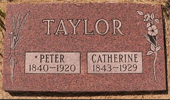 Peter Taylor Gravemarker