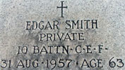 Gravemarker Edgar Smith (1957)