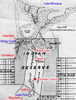 St Andrews Parish from Hind's Map of 1857