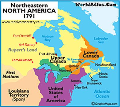 Upper and Lower Canada in 1791